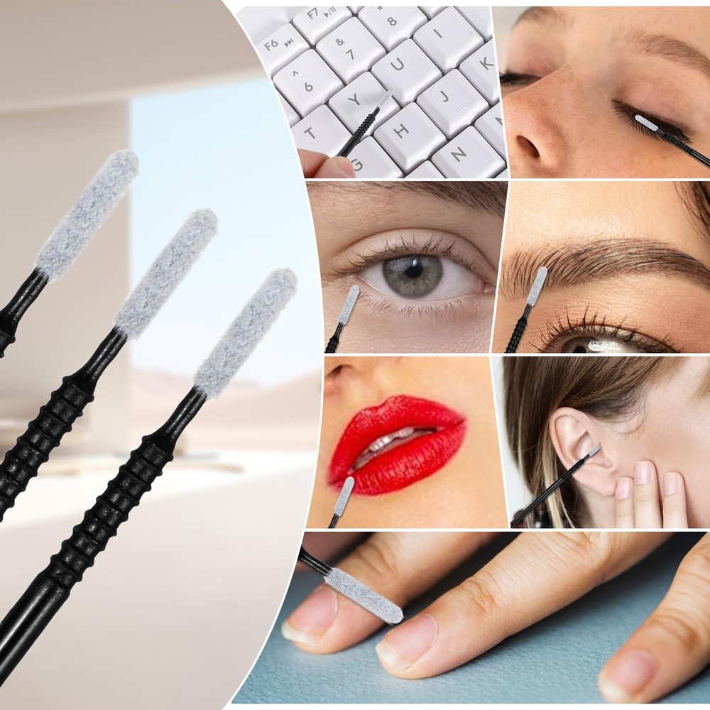 200pcs Micro Brushes Cotton Swabs Micro Applicator Brush for Eyelash Extensio...