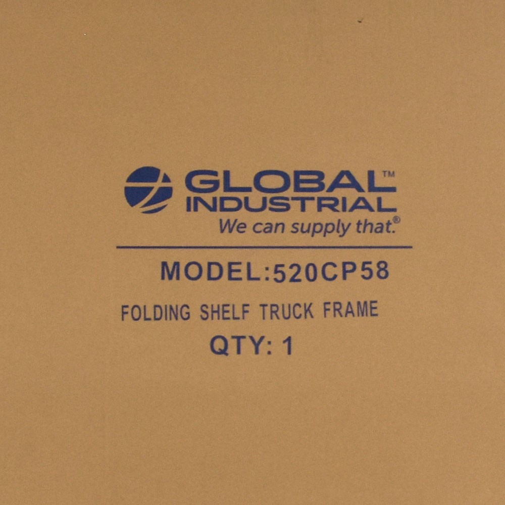 NEW Global Industrial Folding Truck Cart Shelf Rolling 1200lb - 43" x 32" x 67"