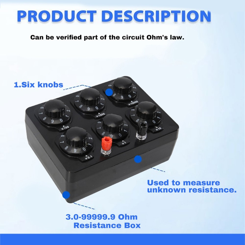 0-99999.9 Ohm Simple Resistor Box Precision Resistor with Variable D5274