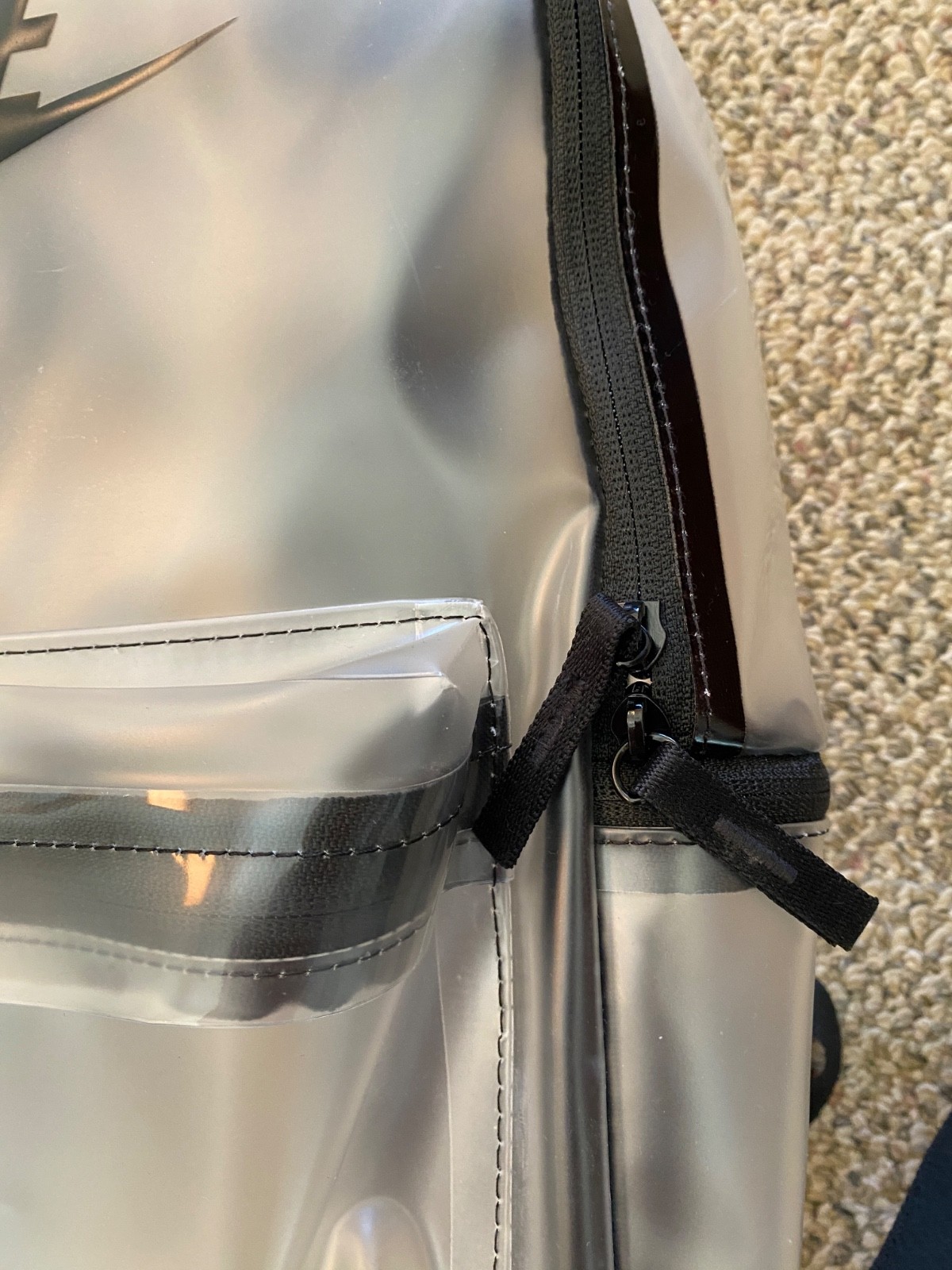 Nike Heritage Clear Crystal Backpack HV8920 Plastic Carry in Stadium Arena Bag