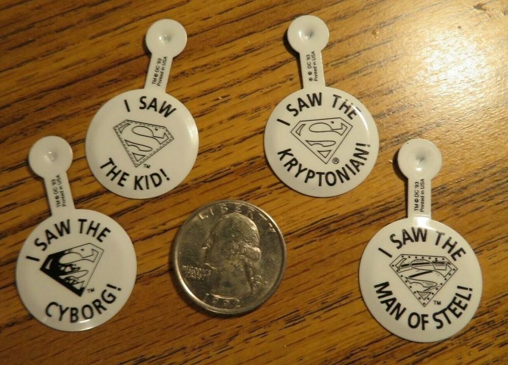 4-1993 Promo Pins DC Comics SUPERMAN