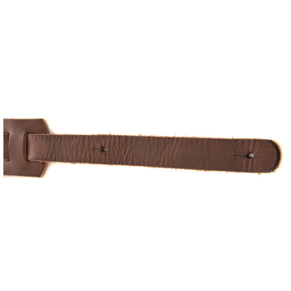 Ovation Guitar Premium Leather Strap Signature Leaf Chocolate