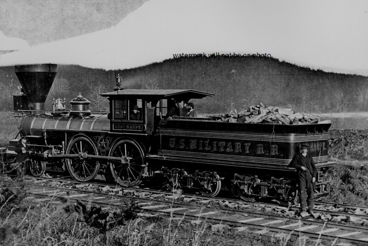 U.S. Military Railroads Engine General Haupt 13"x 19" Civil War Photo Poster 157