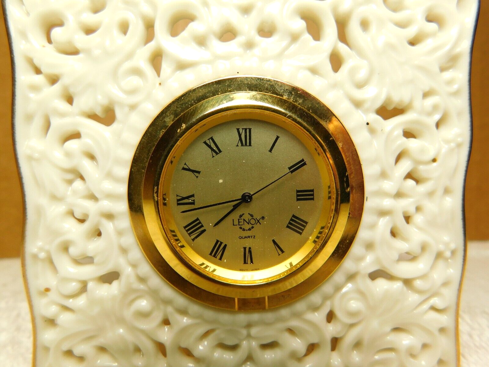 Lenox~Mini Porcelain Square Clock 3 1/4" x 3 1/4"