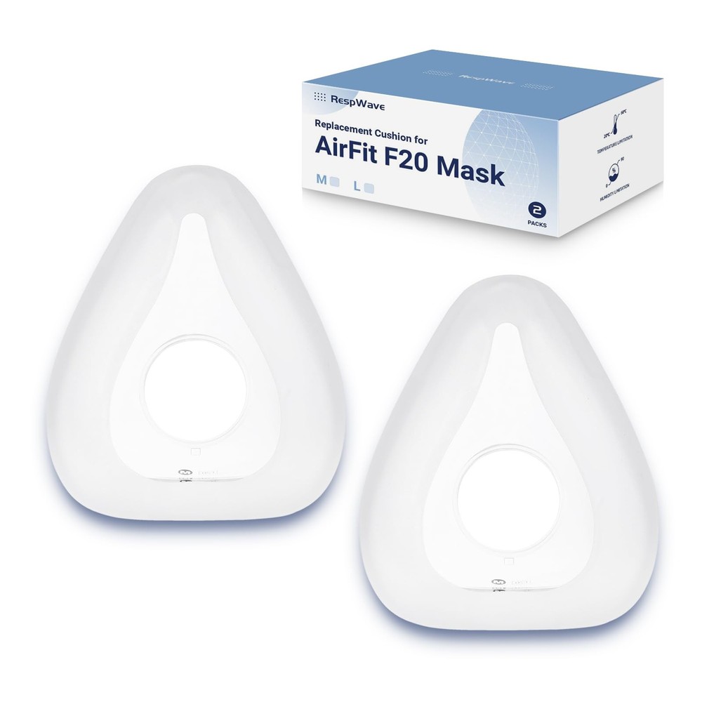 2-Pack Replacement Full Face Cushions Compatible with Original AirFit Large