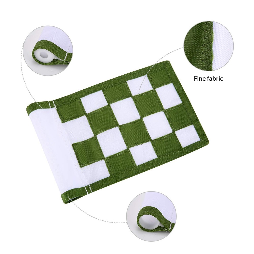 Golf Flag,Green Golf Flags,Solid Nylon and Checkered Training Golf Putting Gr...