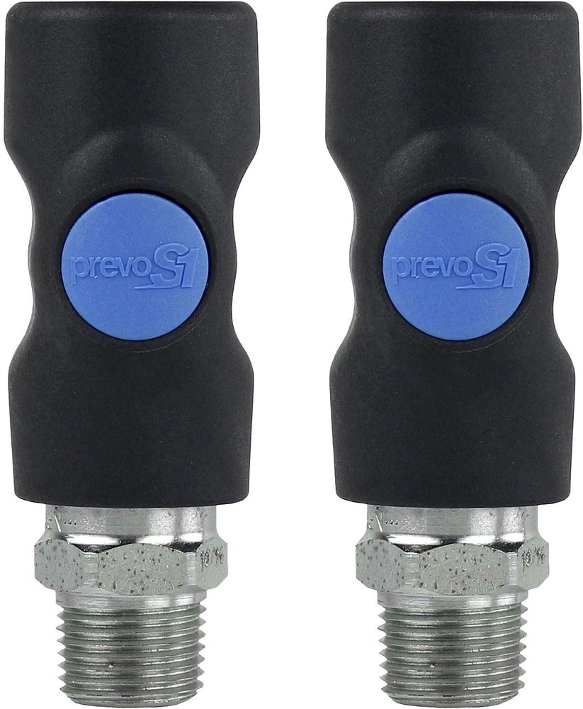 Prevost Safety Air Plug Coupler 1 4 MNPT 2 Pack