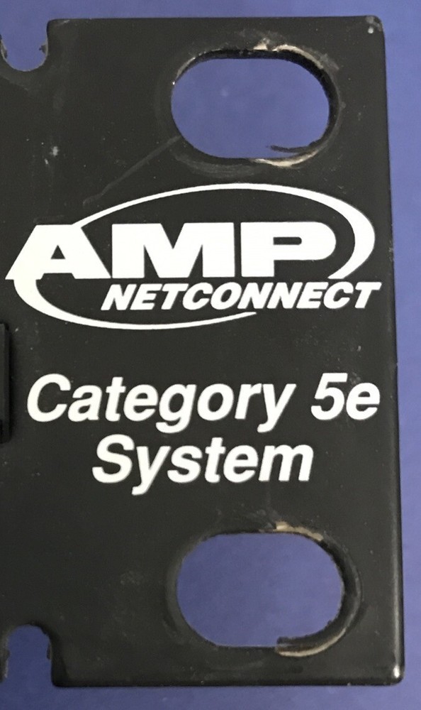AMP NETCONNECT CAT 5E SYSTEM 406330-1 PATCH PANEL 24 PORT