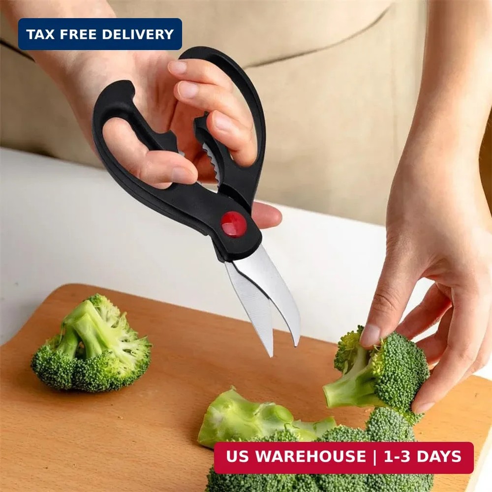 Kitchen Shears Set - QtoiKce Kitchen Scissors 3 Pack All Purpose Poultry Shears,