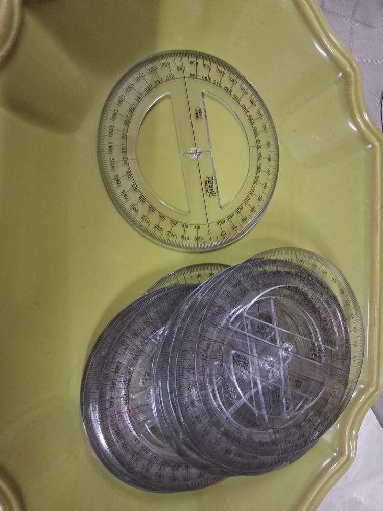 6 Inch 360 Degree Protractor Round Drawing Drafting Geometry. 1087