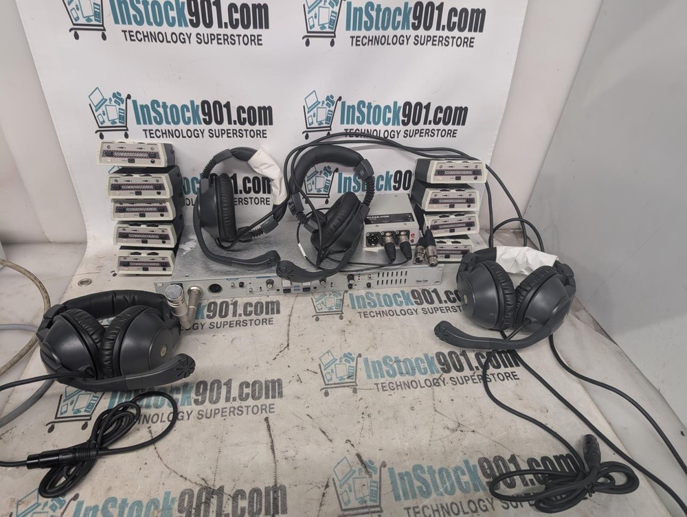 Clear-Com Intercom Beltpack & Headset System - 9x TW502 TWC-10A PL Pro MS-232