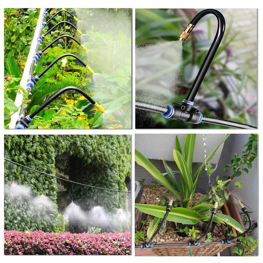 360° Curved Garden Automatic Irrigation System—50Ft Drip Irrigation System for G