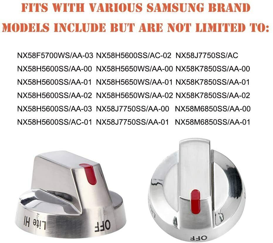Range Burner Control Knob Compatible with SAMSUNG Range DG64-00473A