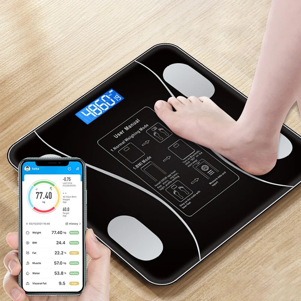 180KG Digital Scale Bluetooth Body Fat Scale Smart Electronic BMI Weighing Scale