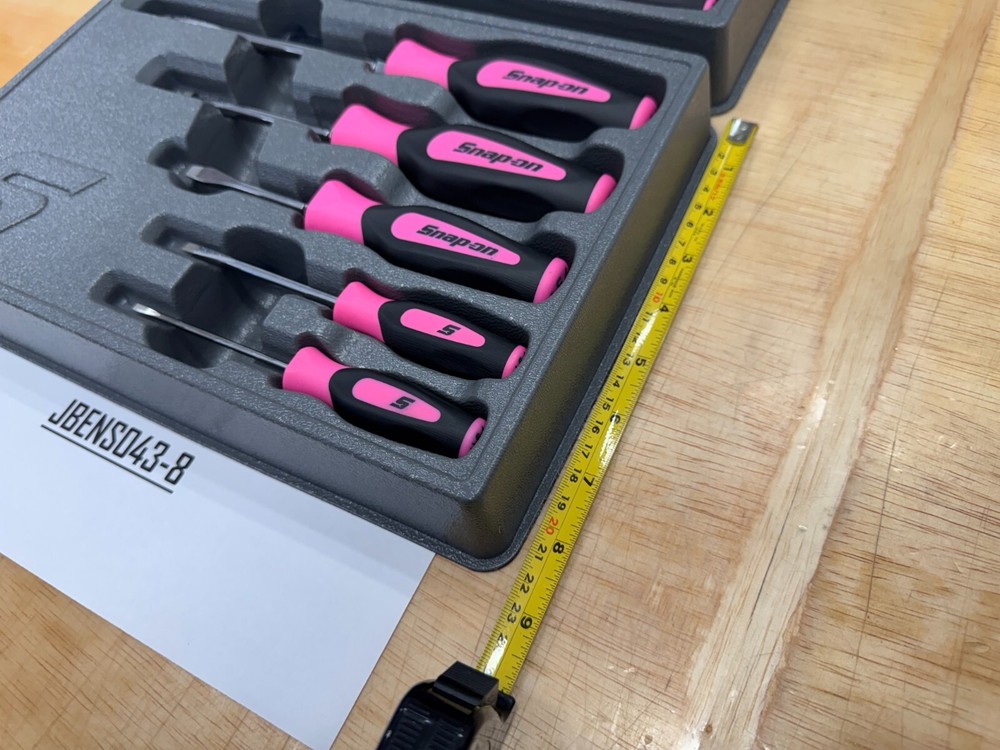 Snap-on Tools NEW 10pc PINK Soft Grip Phillips & Flat Head Screwdriver Sets