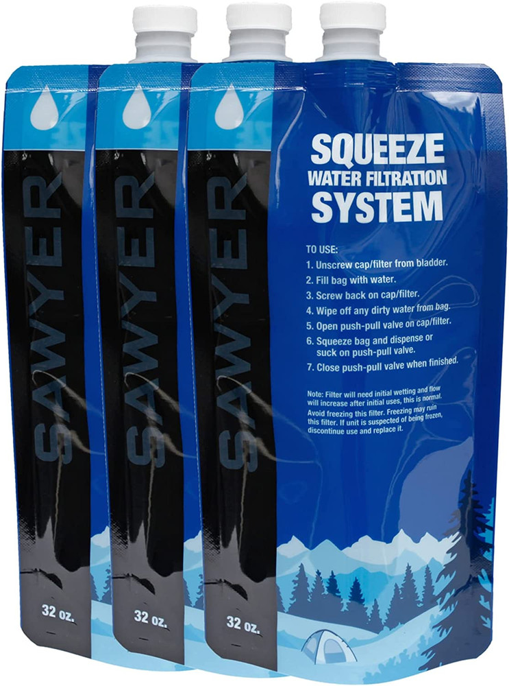 Products Squeezable Pouches for Squeeze Water Filtration System