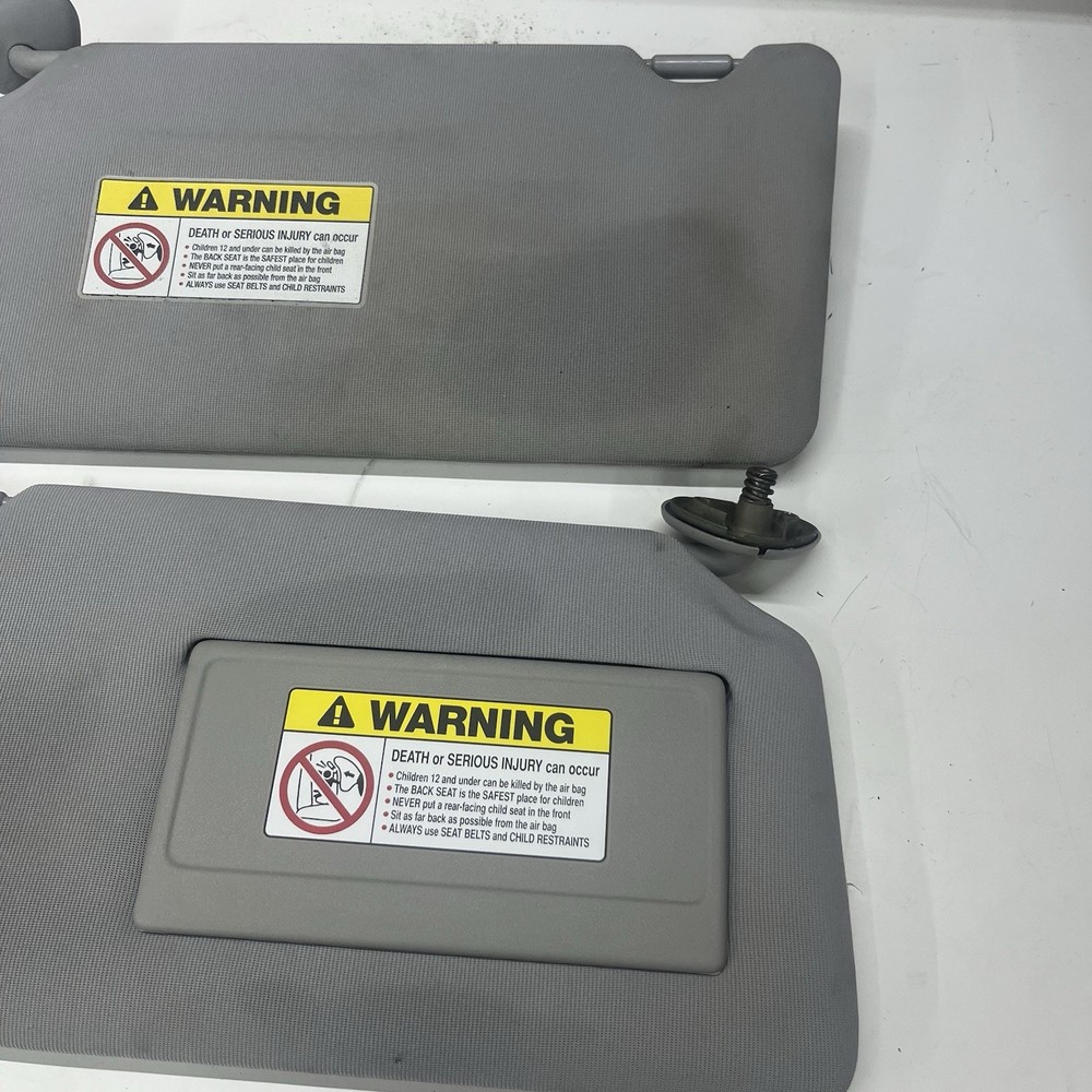 2003-2006 Honda Element Driver Passenger Side Sun Visor Pair Gray Cloth OEM
