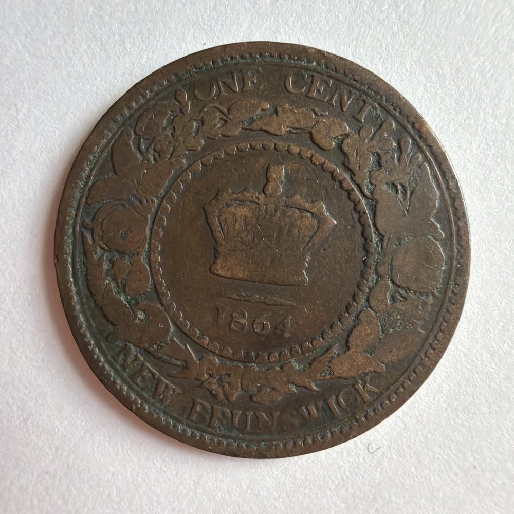 1864 - New Brunswick - Large Cent Canada - Copper One Cent - 420