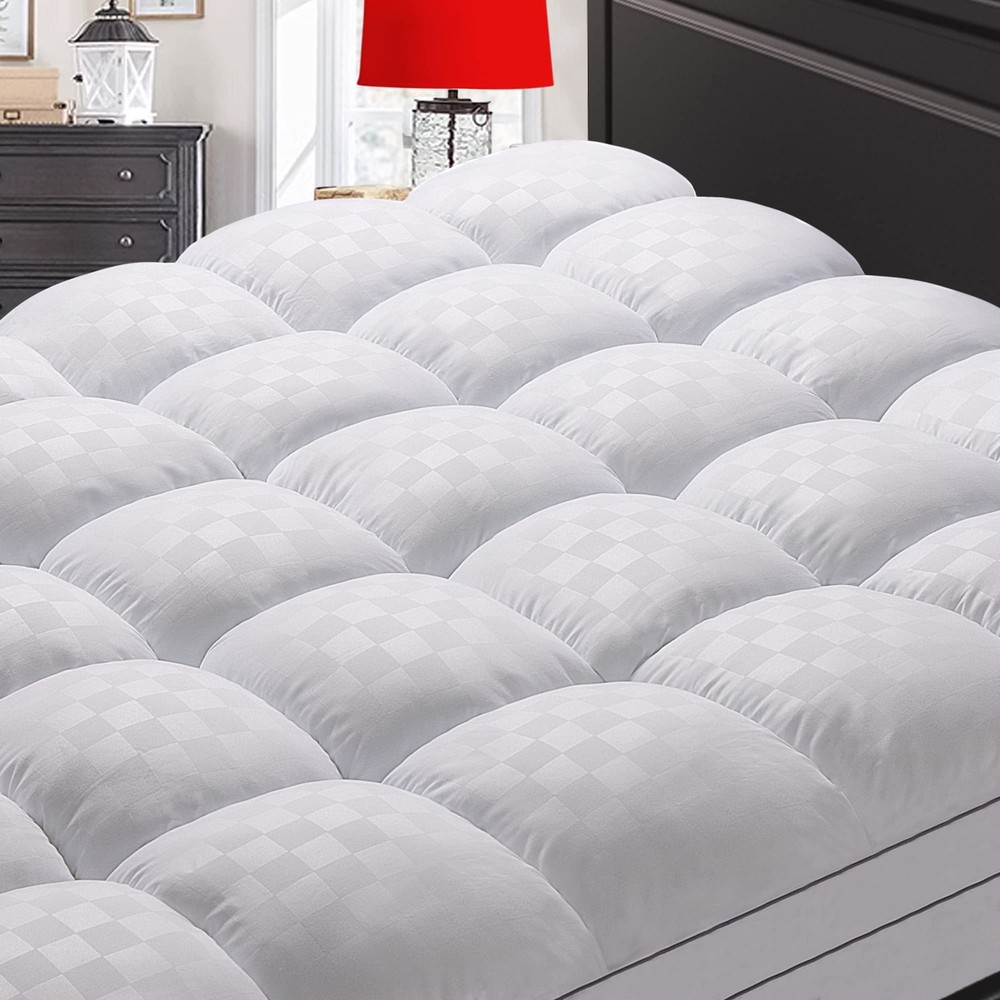 SameBed Mattress Topper Queen,Extra Thick Pad Cover for Queen, White