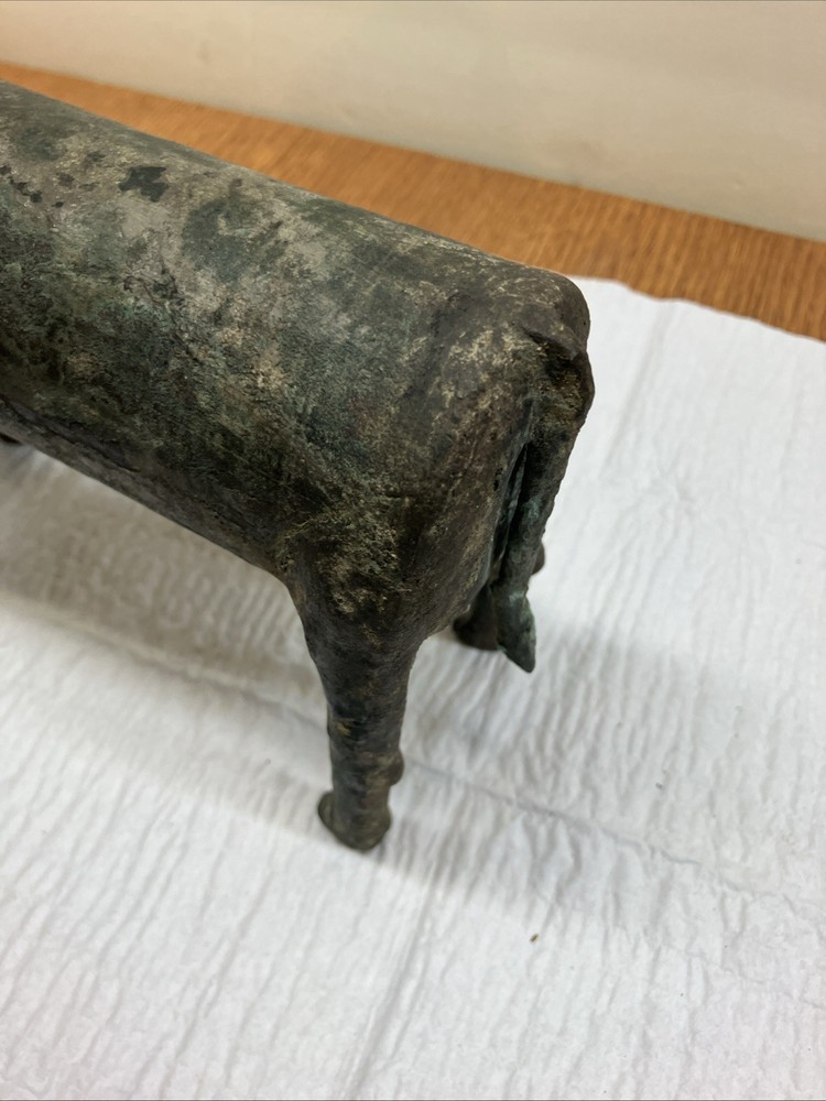 Older Bronze Bull Figure Statue