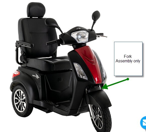 FORK Assembly for Pride mobility RAPTOR  (New)  Part # MEC1701818 ONLY