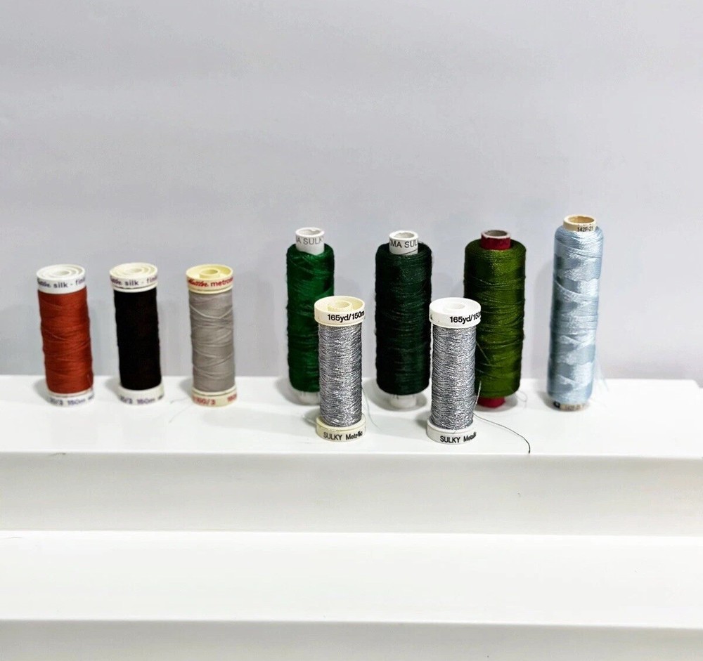 Sulky Embroidery Thread Spools Metallic partially used Lot