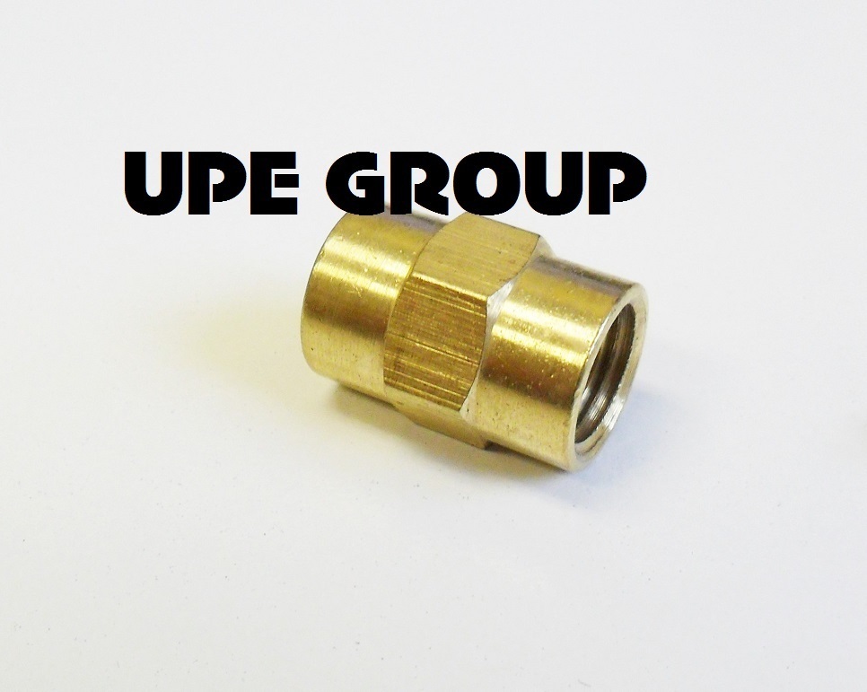 5 PACK BRASS HEX COUPLING 1/8" COUPLER UNION FITTING ADAPTER AIR FUEL WATER