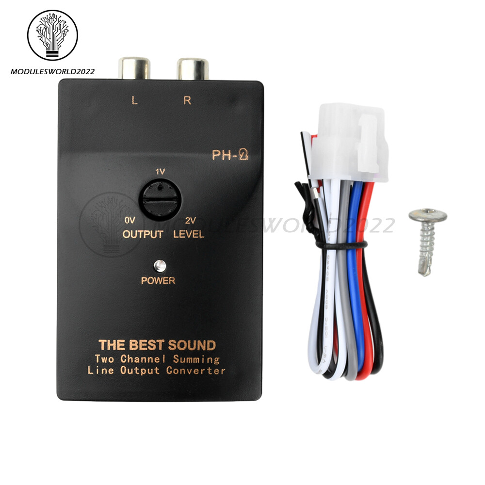 PH-2 Level Car Speaker High to Low Subwoofer Audio Converter With Delay Function