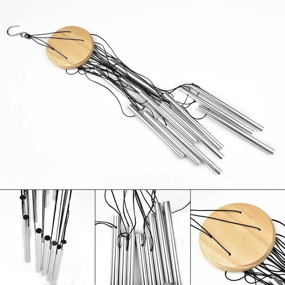 Wind Chimes Large Outdoor Deep Tone Chapel Bells 12 Tubes Gift Decor for Balcony
