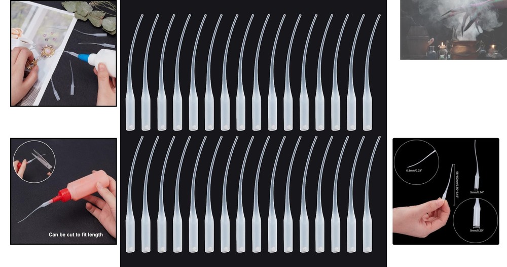 Slim and Durable Glue Micro-Tips: 100pcs for Precise Application in Tight Spaces