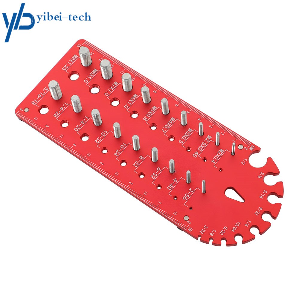 18 Hole 3/32 to 1/2 inch, Nut and Bolt Thread Checker, Thread Chaser Set