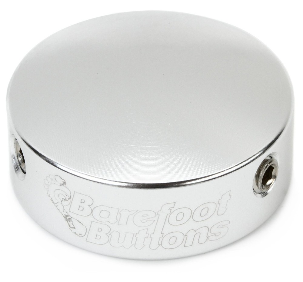 Barefoot Buttons V2 Standard Footswitch Cap - Silver (3-pack) Bundle