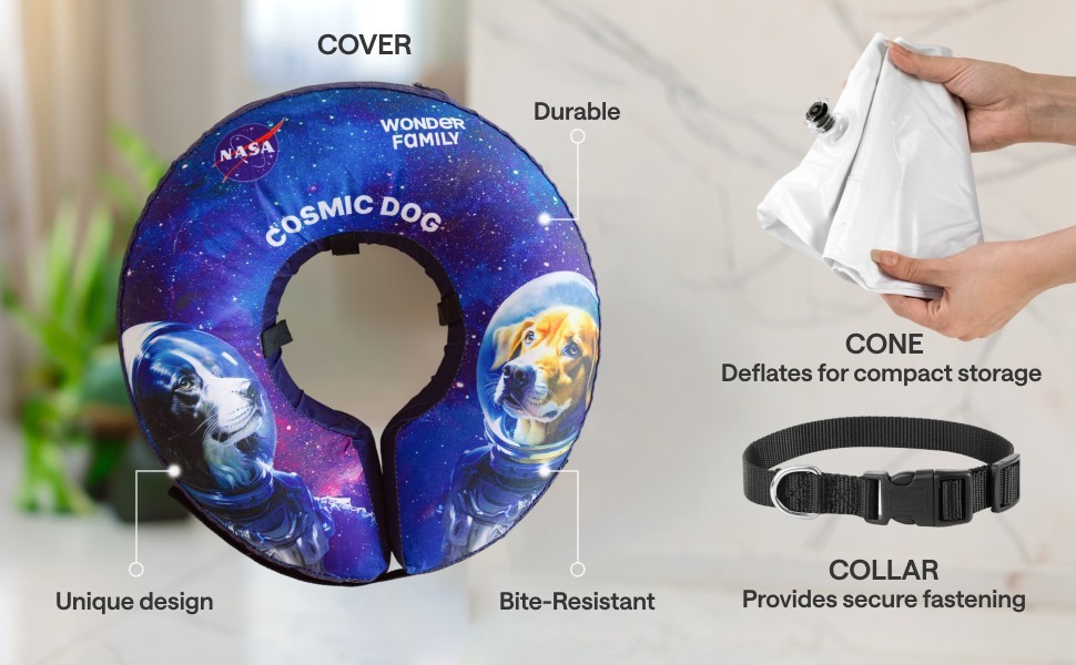 Soft Pet Recovery Inflatable Collar for Dog & Cat After Surgery Protective Cone