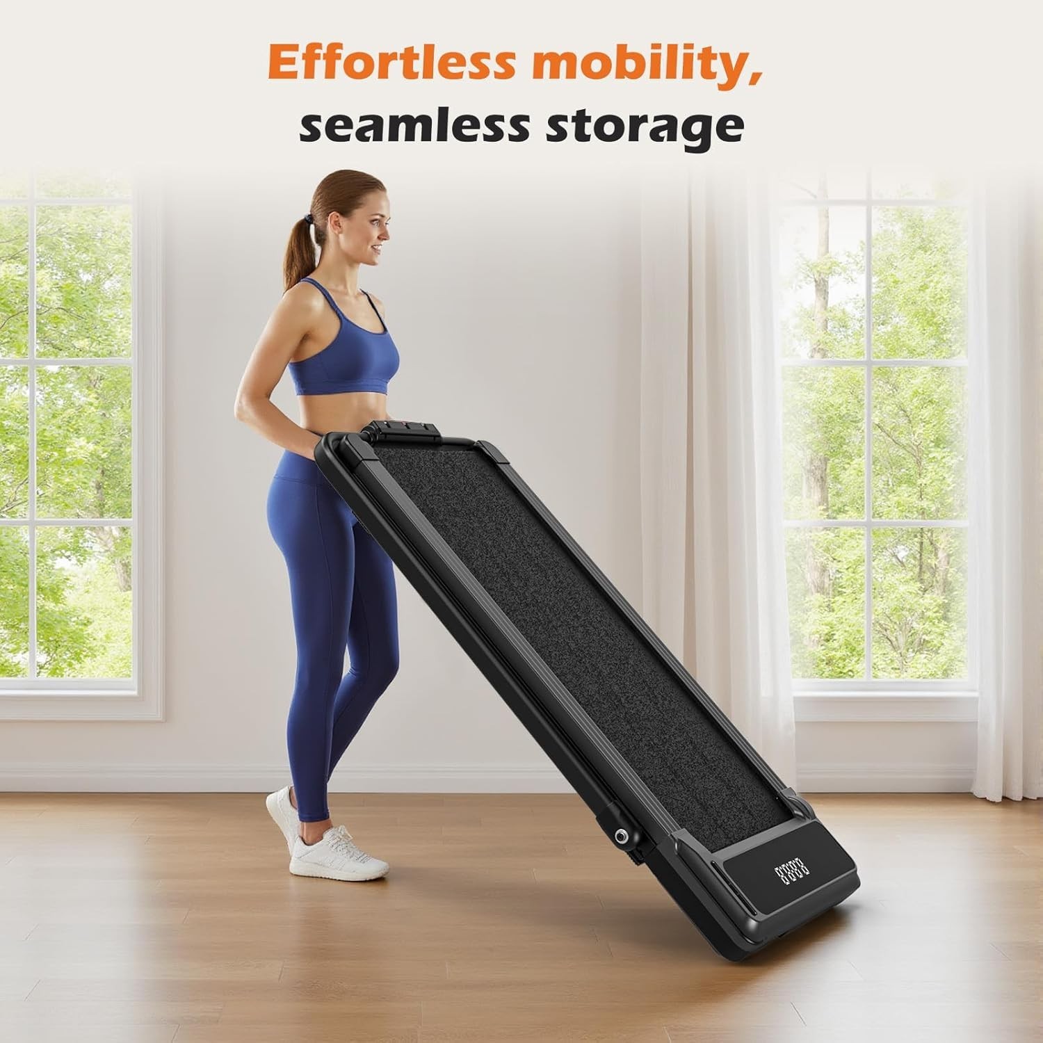 VITABELLA HOME Walking Pad Treadmill for Home, Under Desk Treadmill w/Handle Bar