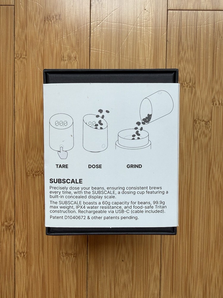 Subminimal Subscale NIB Digital Dosing Cup with LED Display – Sleek & Precise