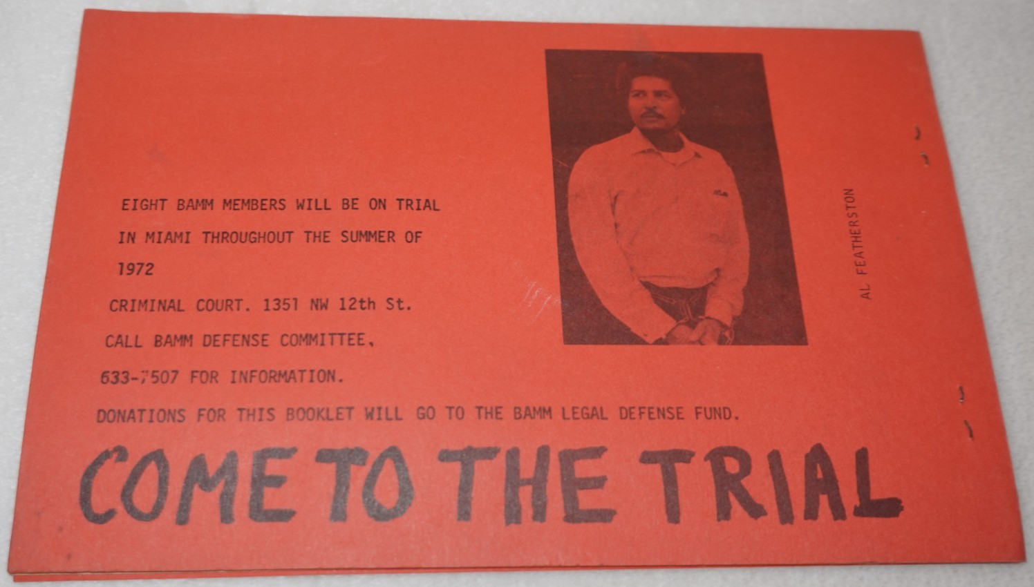 A Book for BAMM Black Afro Militant Movement Miami 1972 Rare Original Booklet