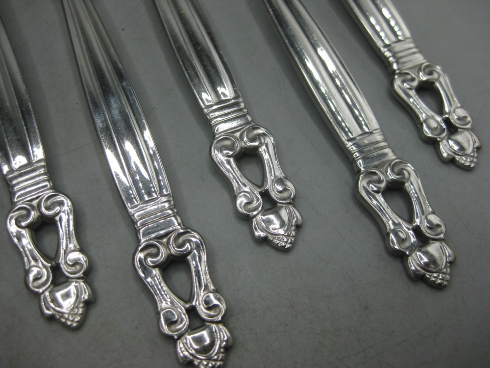 6 Towle Stainless KING GUSTAV Dinner Forks Germany Silverware Flatware