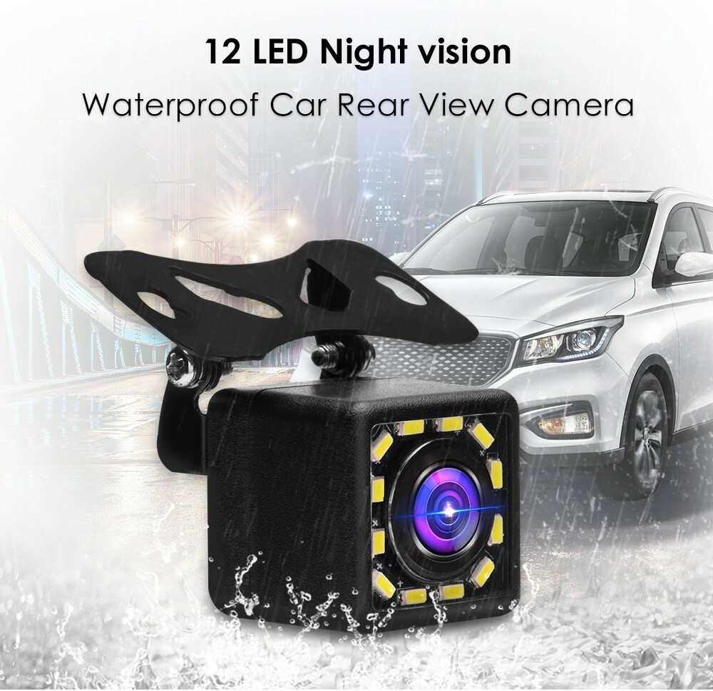 12 LED Lights Universal Hidden Hanging Type Car Reverse Rear View Backup Camera