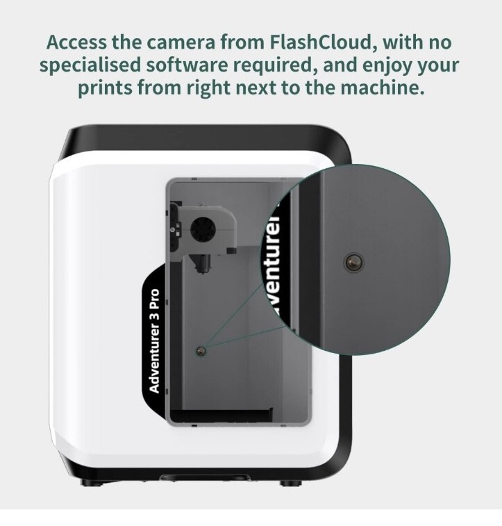 Flashforge Adventurer 3 3D Printer with Removable Nozzle - Black