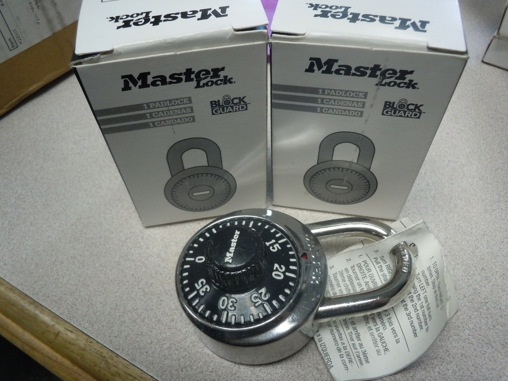 Lot of 2 Master Lock 1500KA combination LOCKS. Same combination on all