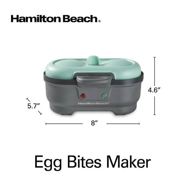 Hamilton Beach Egg Bites Maker & Egg Cooker, 2 Egg Capacity, Mint, 25506