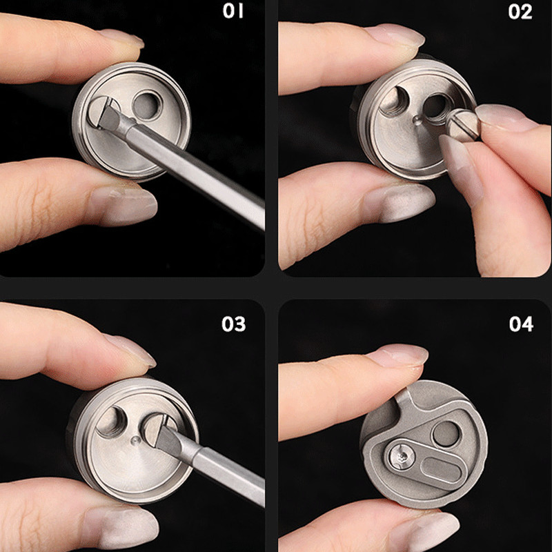 Waterproof Titanium Medication Pill Container Box Bottle Case Keychain Holder