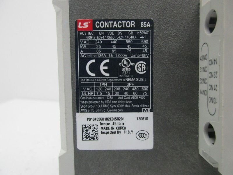 LS METASOL MC-85A CONTACTOR 85A NSNP