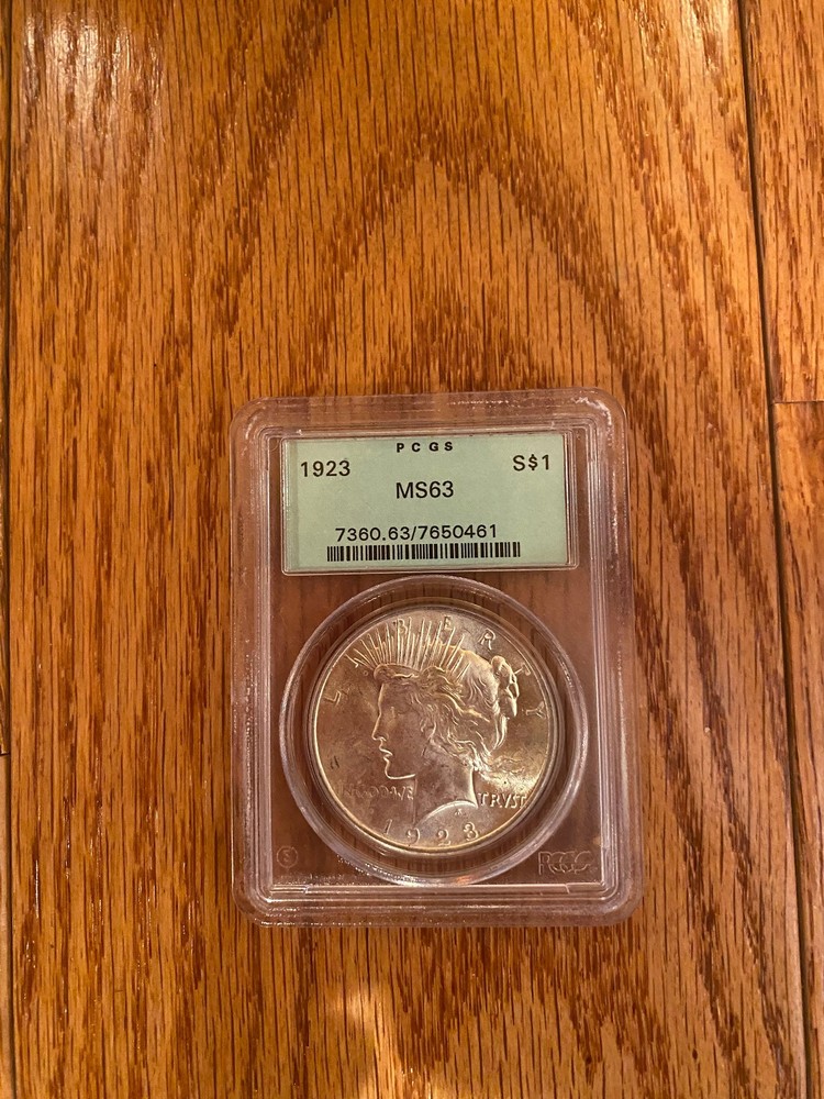 1923 Peace Dollar PCGS MS 63