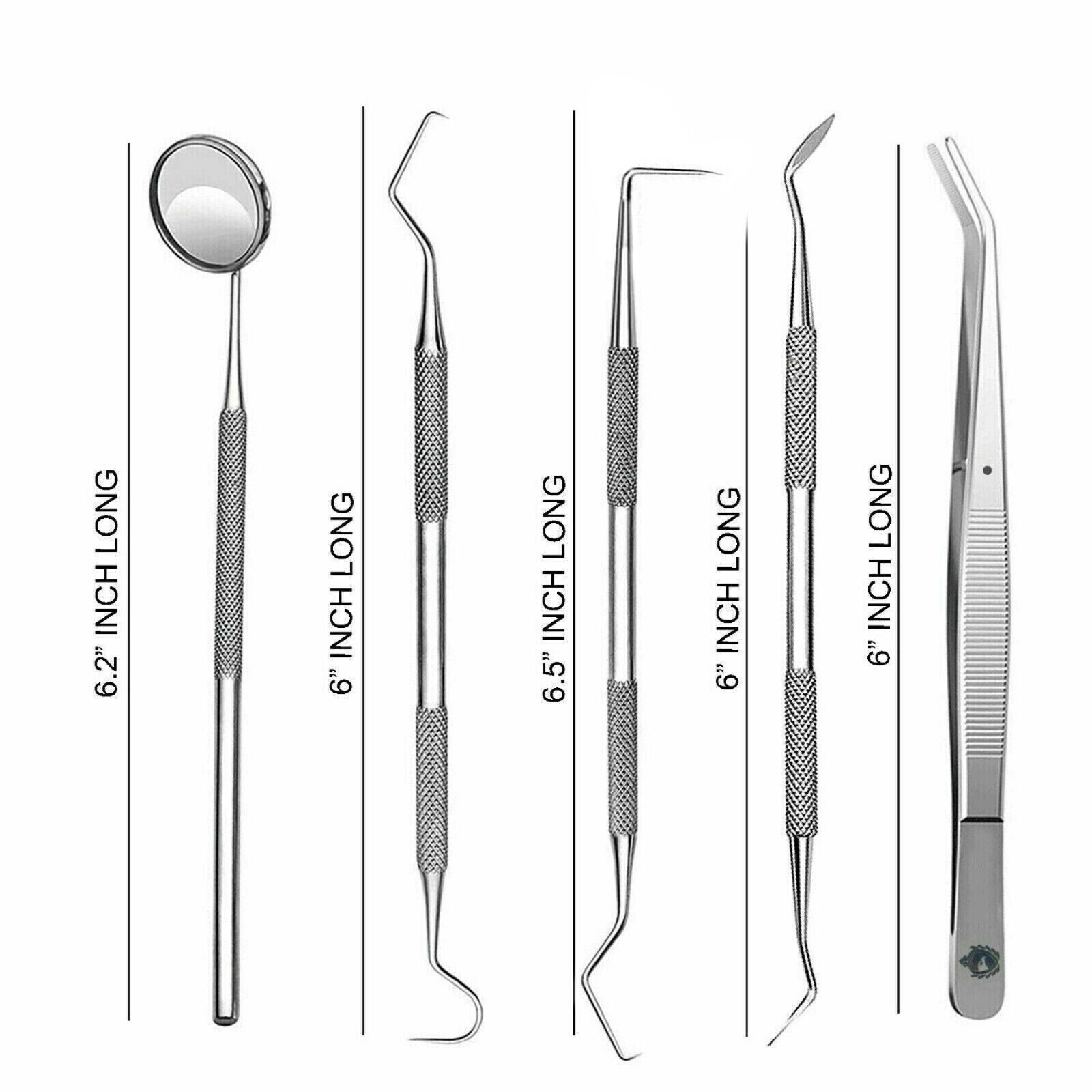 Dental Instruments Tools Scaler 5pc Oral Hygeine Deep Cleaning Set Kit Teeth Pro