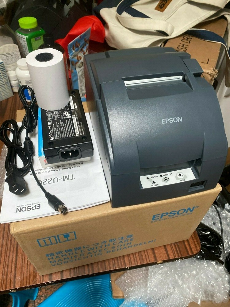 EPSON TM-U220B  Ethernet KITCHEN RECEIPT POS PRINTER POWER SUPPLY Auto-Cut