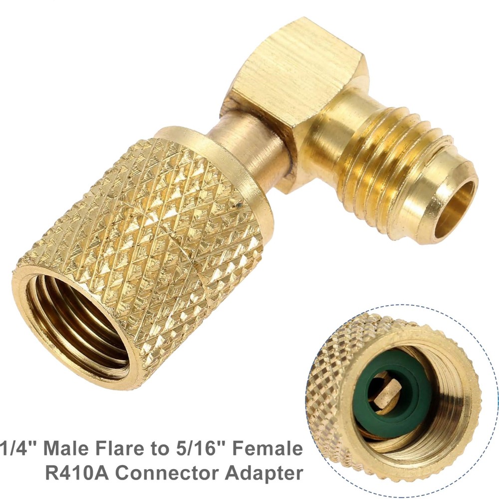 R410A Durable Adapter Kit Mini Split Adapter 5/16 To 1/4 Coupler Brass+Rubber