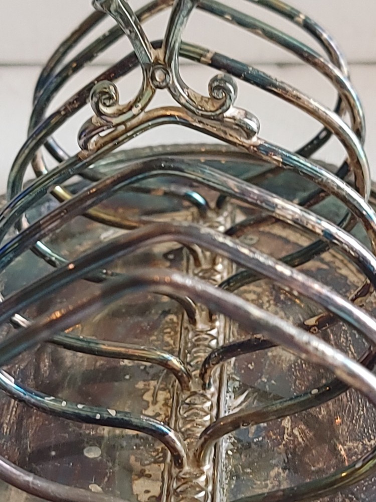 Victorian James Dixon & Sons EPBM Silver Plate Toast / Letter Rack c.19th C