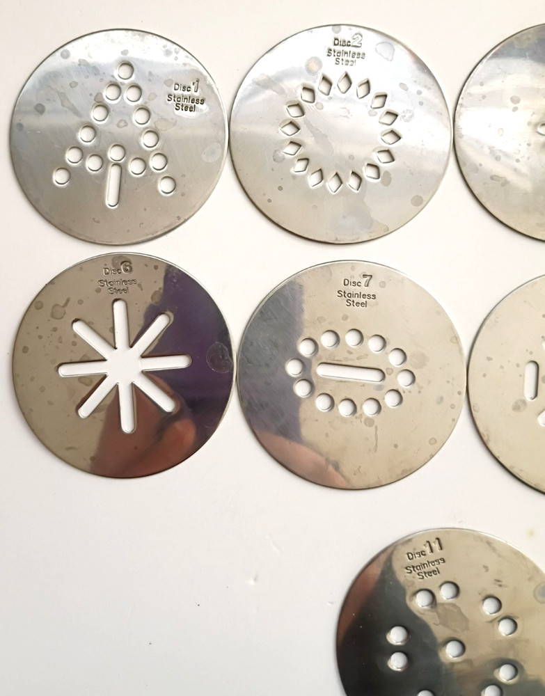 Salton CKM25 Cookie Press Discs #s 1-12