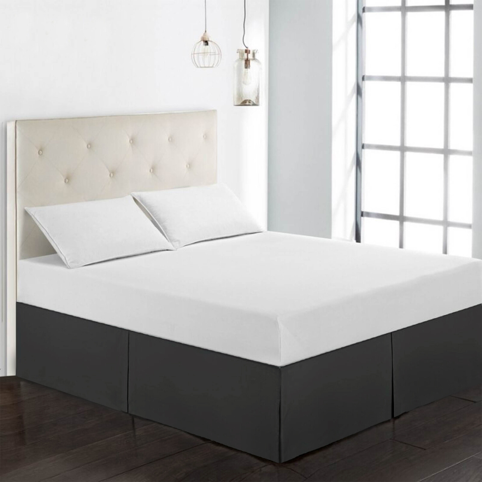 Bed Skirt Premium Full Queen King Size Microfiber Hotel Quality 14" Drop Skirts